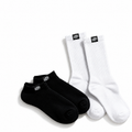 SOX Contrast Pack – black ankle socks and white crew socks bundle