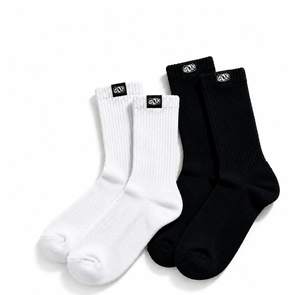SOX Core Pack – white and black crew socks bundle