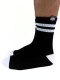 TrackLines Black - Premium Athletic Socks